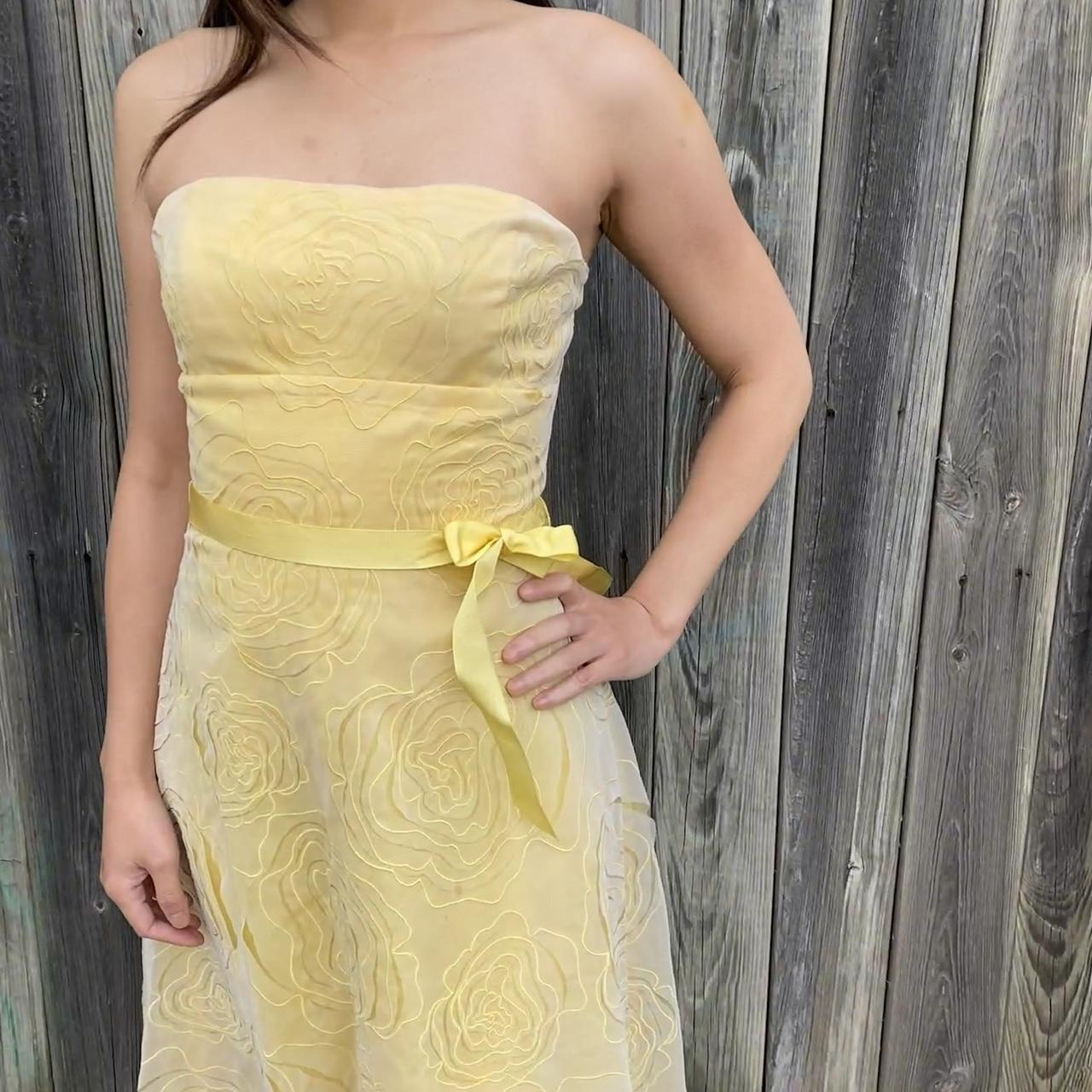 Depop Bcbg White Mini Dress Yellow Bcbg Dress With Pockets VINTAGE