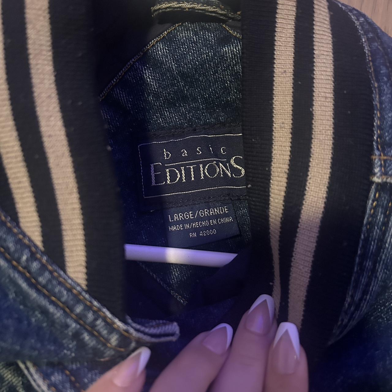 Basic Editions Women's Varsity Jacket - Blue/Navy… - image 3