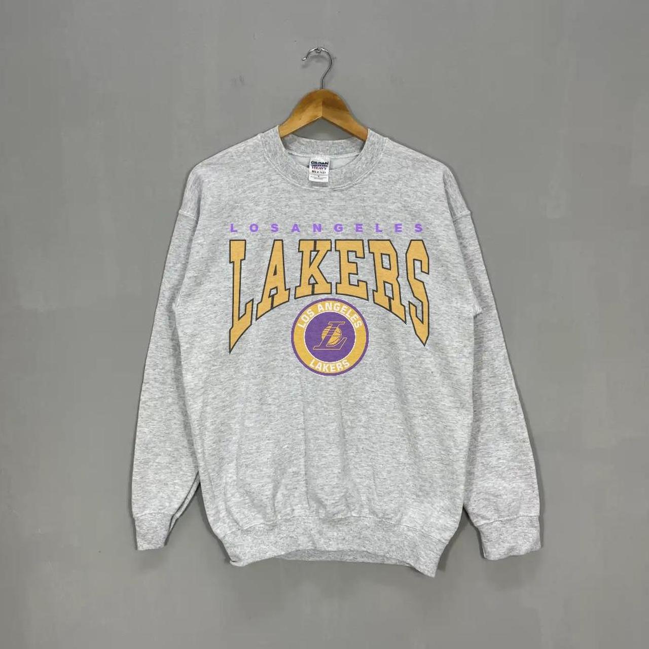 los angeles lakers vintage crewneck sweatshirt! gold - Depop