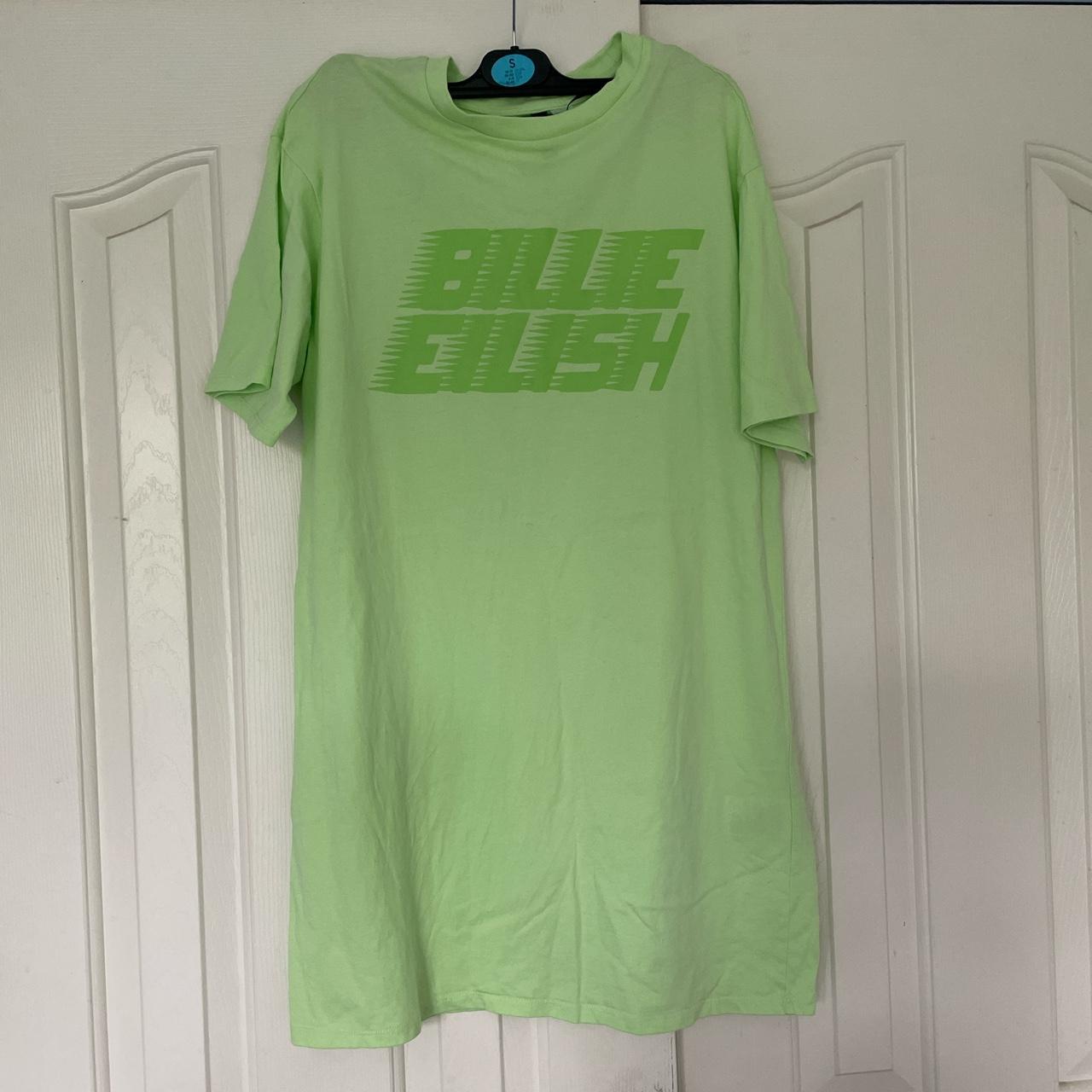 Billie Eilish lime green t-shirt dress Send offers... - Depop