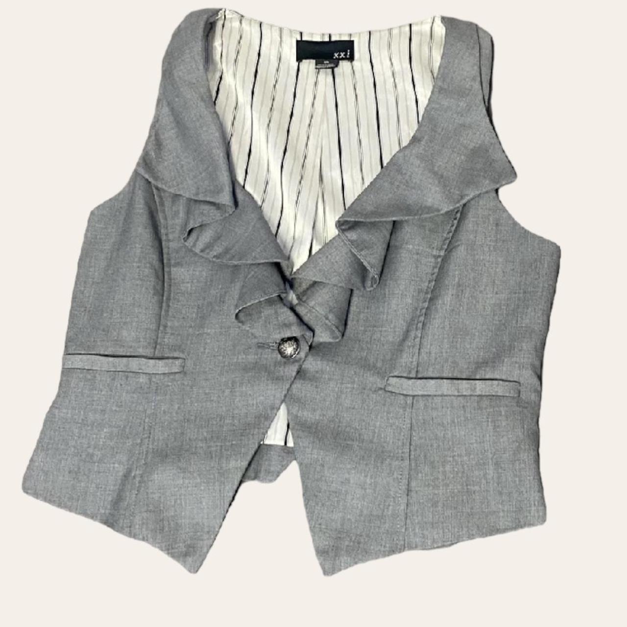 2000s Light Grey Vest Super Cute 2000s vibes vest... Depop