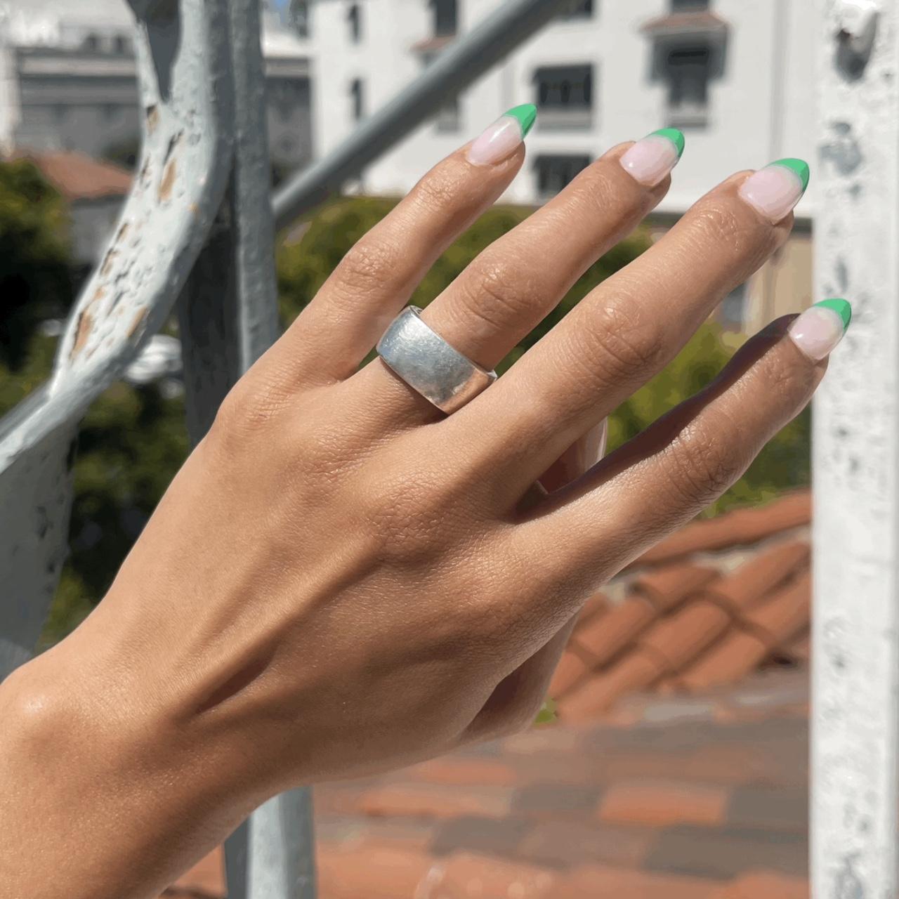 Women's Ring - Silver – SQUARED RING 925 STERLING… - image 1