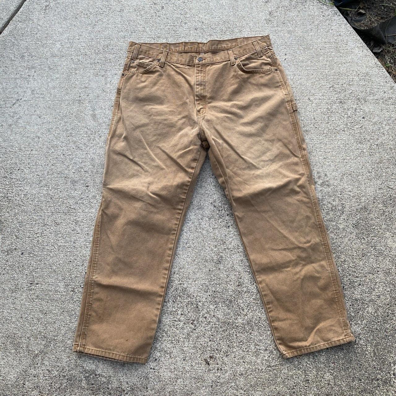 - Vintage Dickies Carpenter Work Pants Tan - Size... - Depop