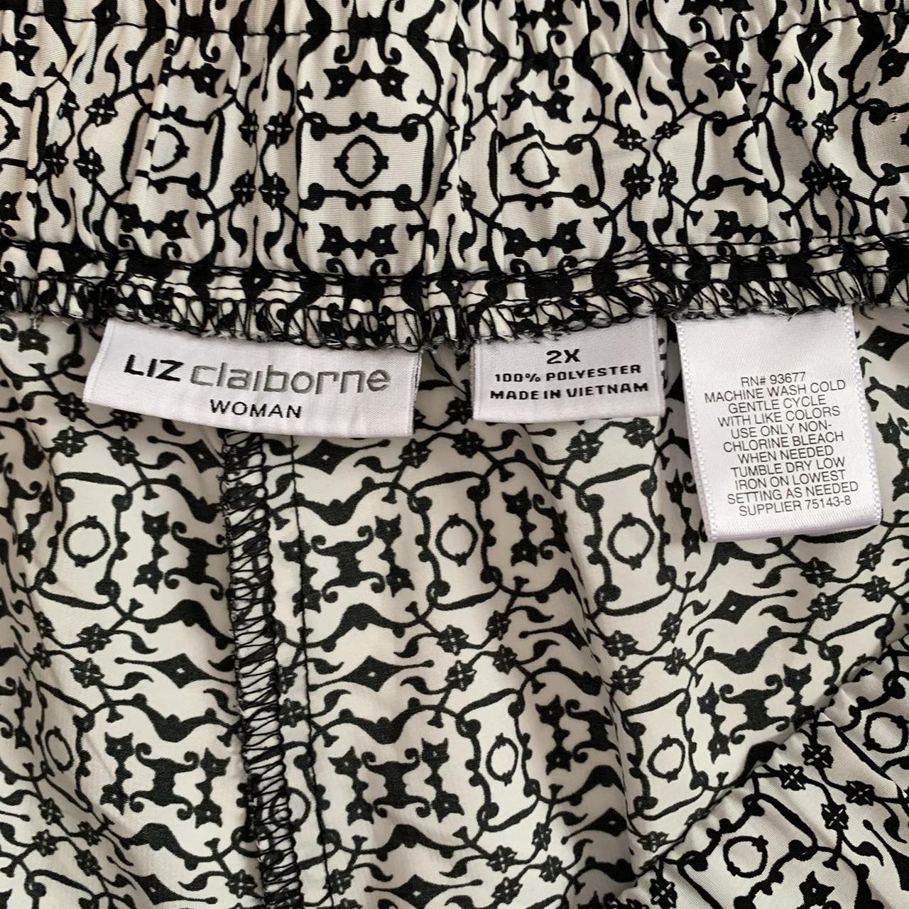 Liz Claiborne Black/White Print Pants 🖤 Waist:... - Depop