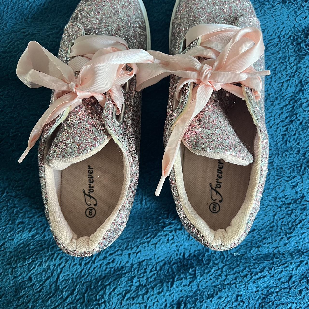 Pink sequin tennis on sale shoes