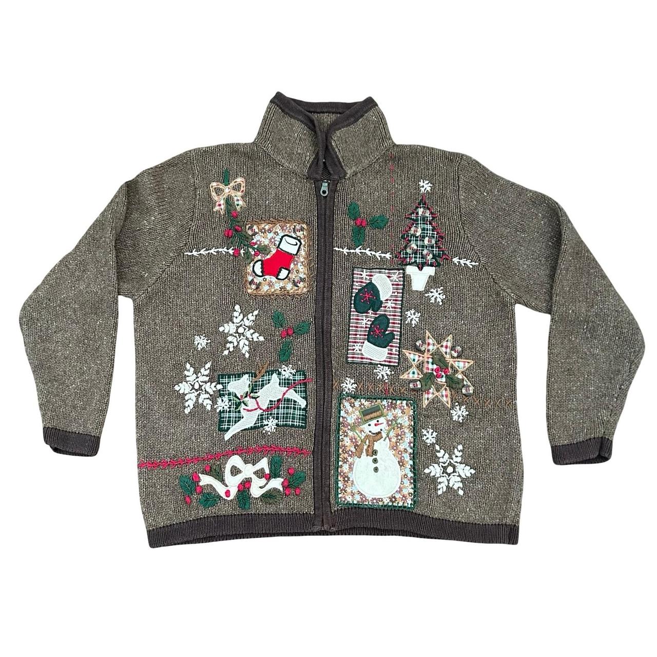 Source Unknown Women's Sweater - Brown/Multi - XL… - image 1