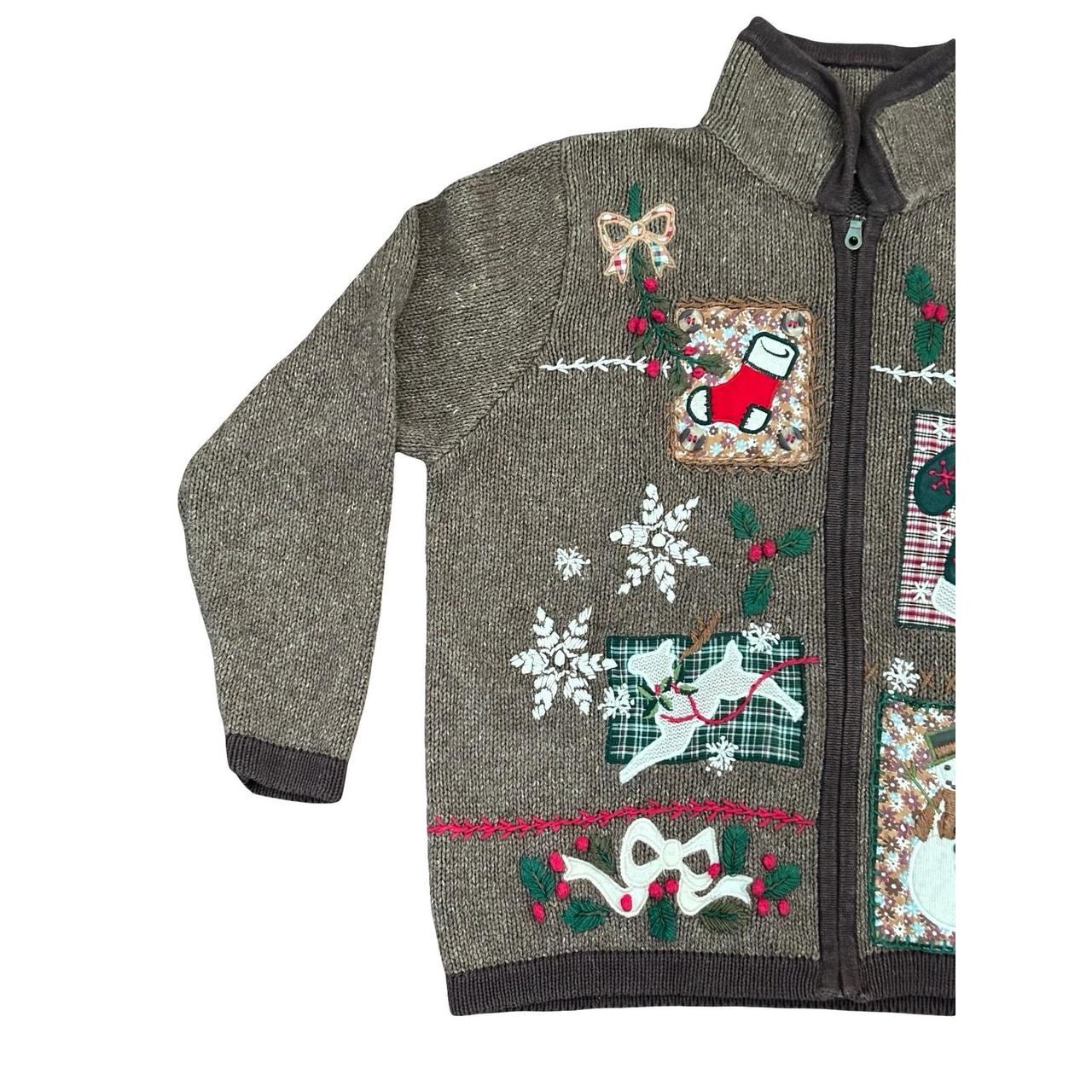 Source Unknown Women's Sweater - Brown/Multi - XL… - image 3