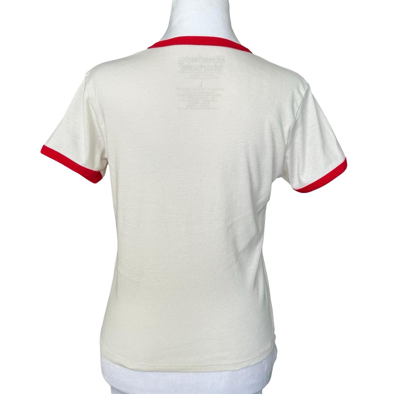 Source Unknown Women's Blouse - Cream/Red - L – S… - image 3