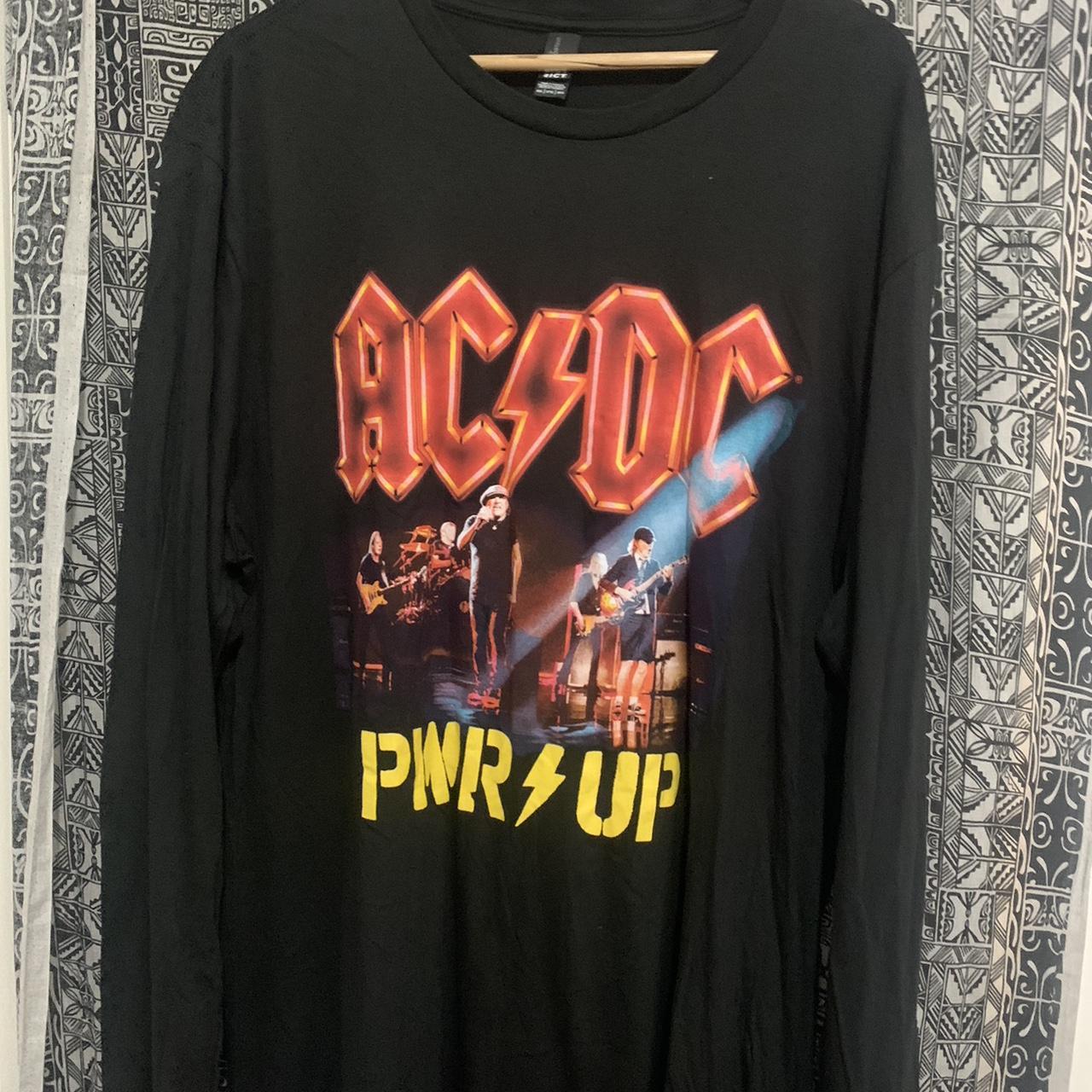 AC/DC Tour Longsleeve Black/Red/Yellow 3xl Slim... - Depop