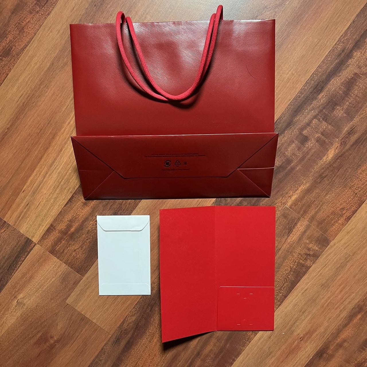 [※ Outlet ※] Cartier Cartier shop bag shopper 1 piece A set red hand-held  shop bag sub bag wrapping gift bag brand mail order utilization usage paper