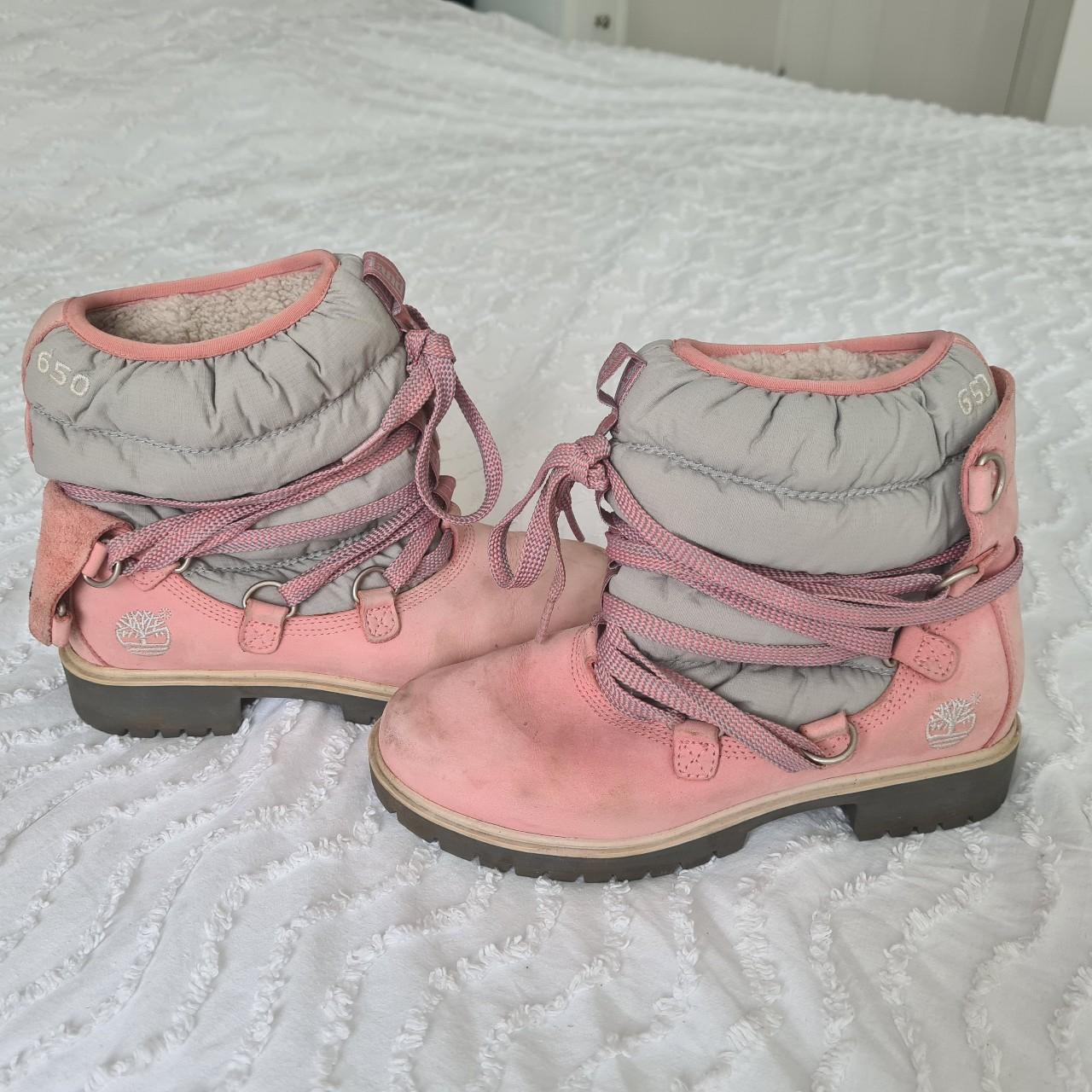 Timberland pink sale winter boots