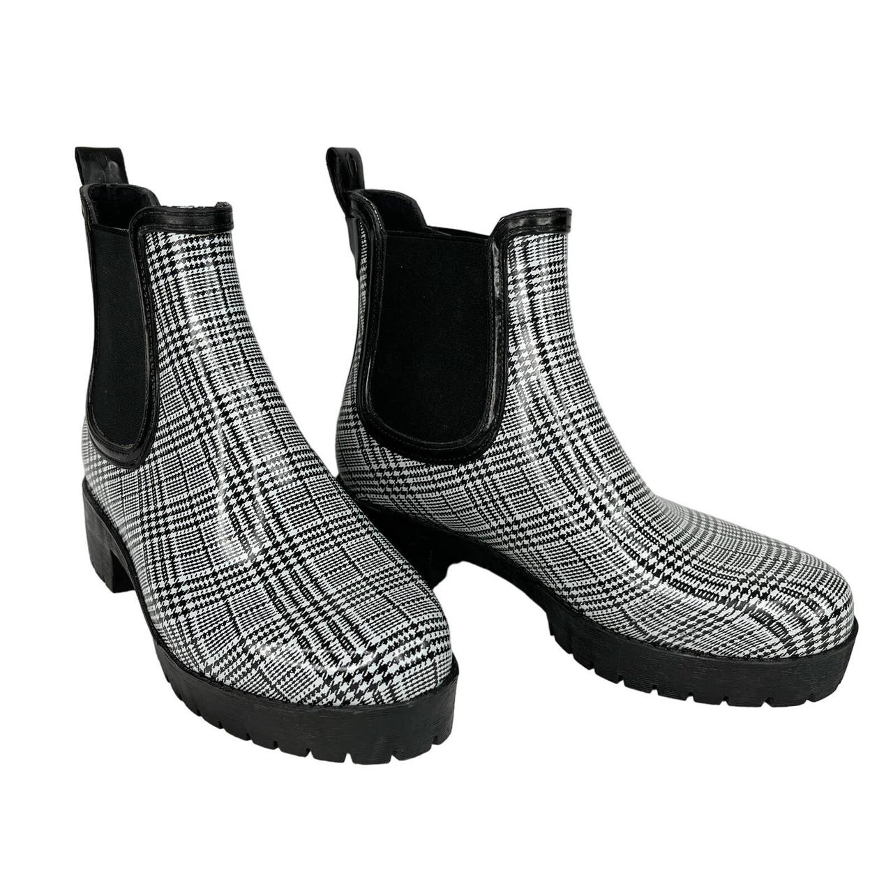 Jeffrey Campbell Cloudy Chelsea Plaid Rain Boots EU. Depop