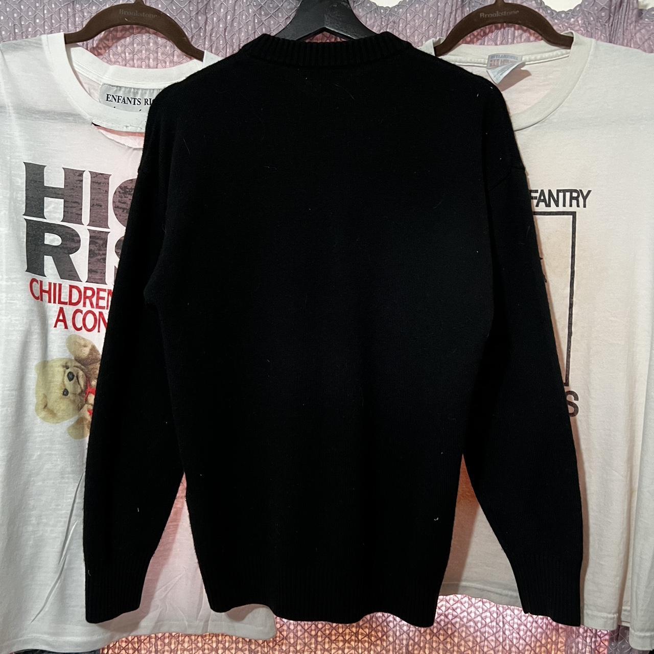 Diesel Knit Sweater Black with white... - Depop