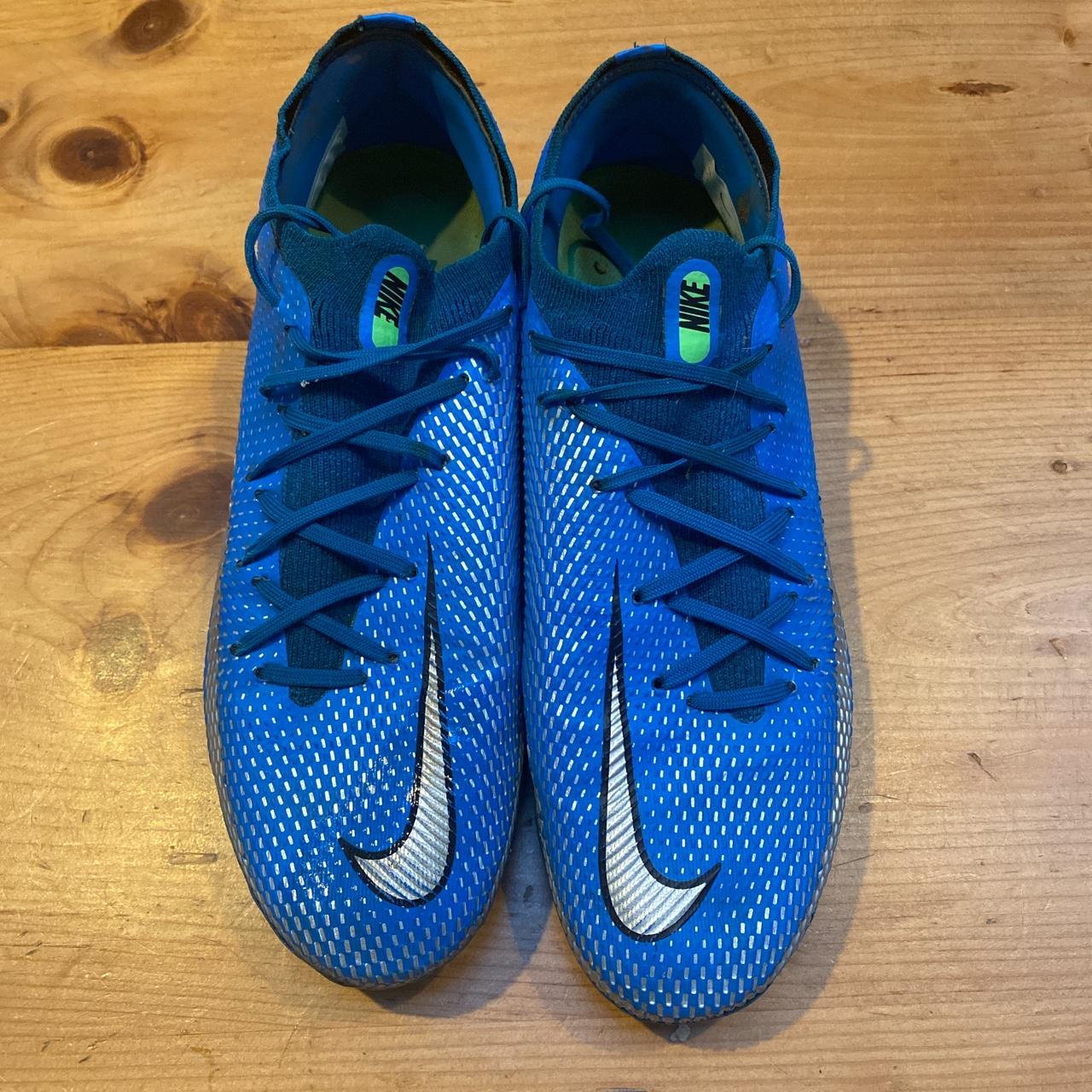 blue nike elite phantom football boots size uk... - Depop