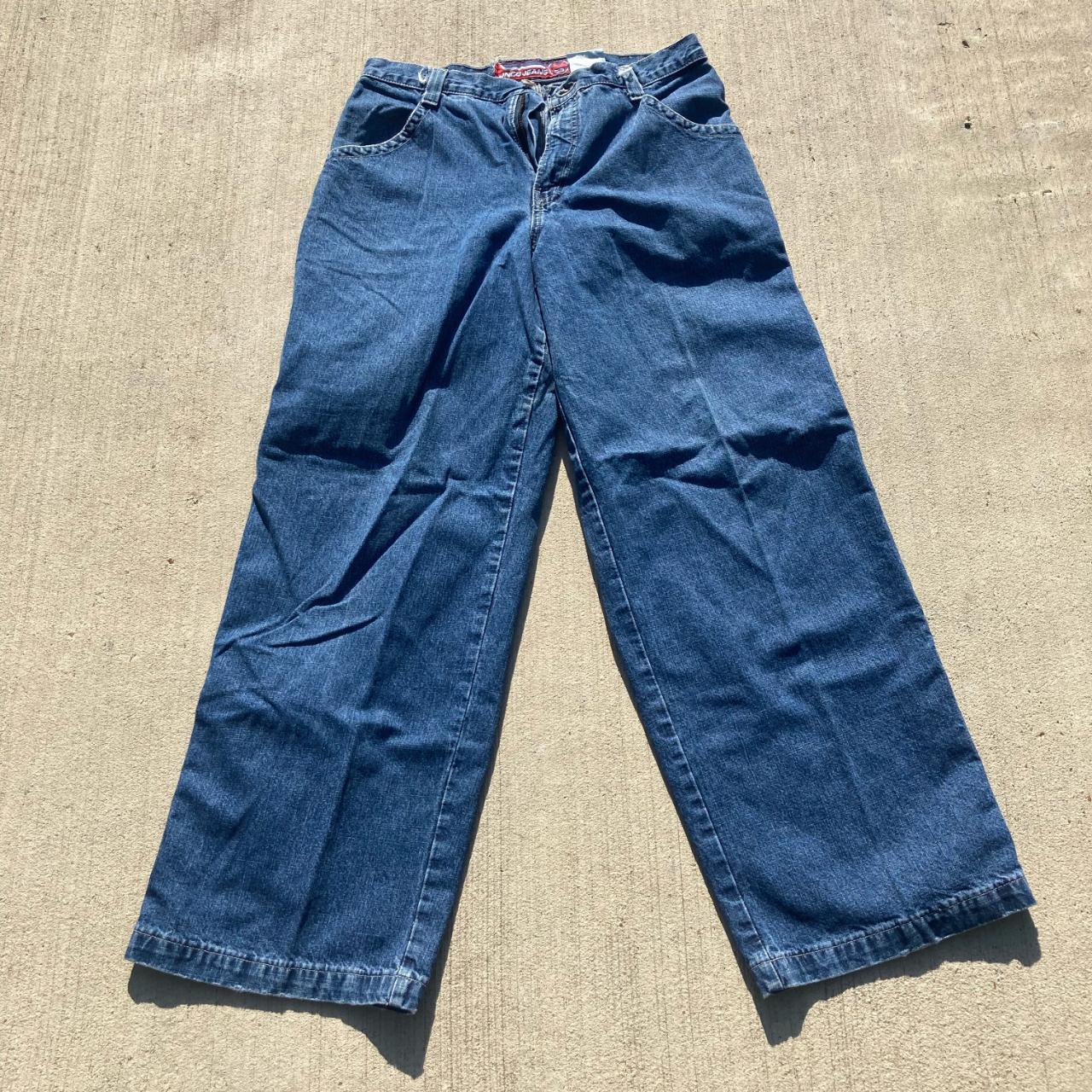 JNCO Men's Jeans Crown Embroidery Sz: 33x32 - Depop