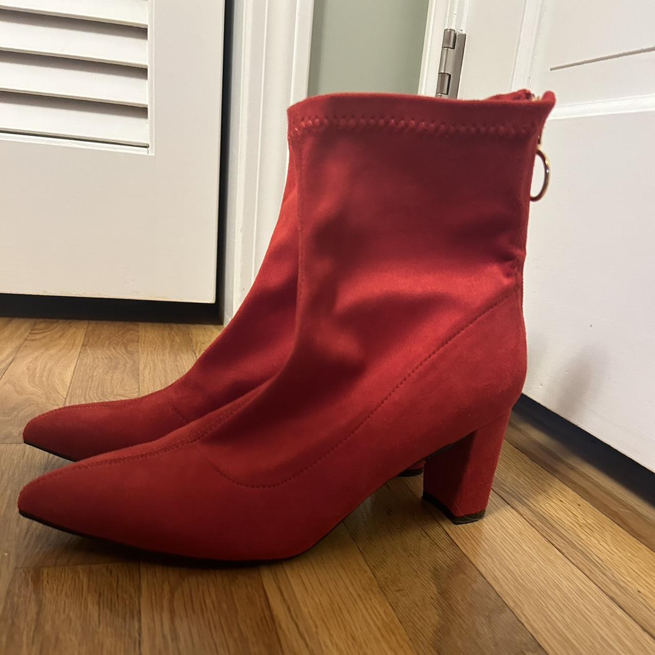 Cute red booties sale