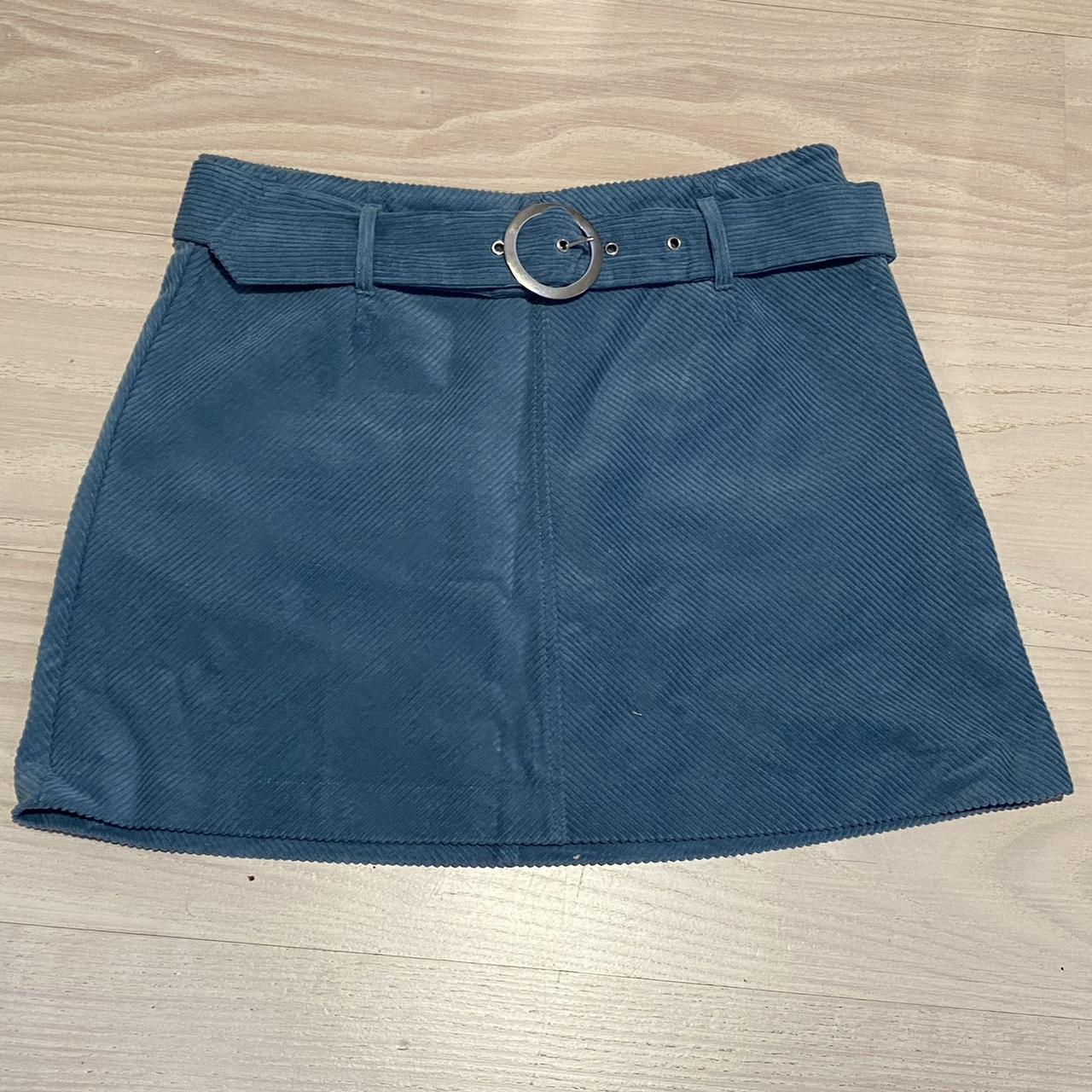 Light blue cord skirt sale