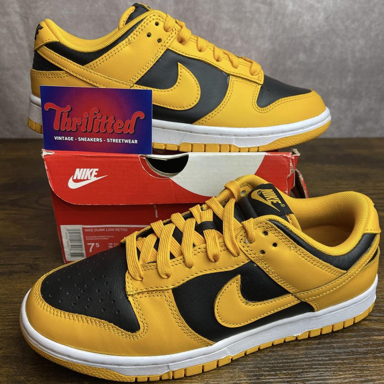 Nike Dunk Low Championship Goldenrod Size 7.5...