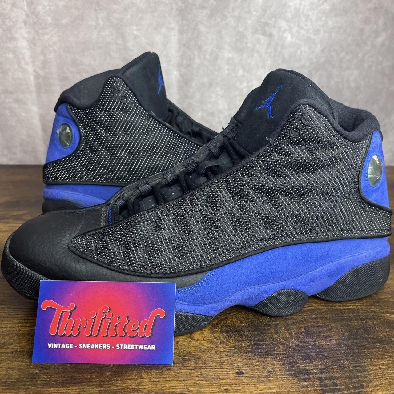 Men's - popular Nike Air Jordan 13 Retro Black Hyper Royal blue