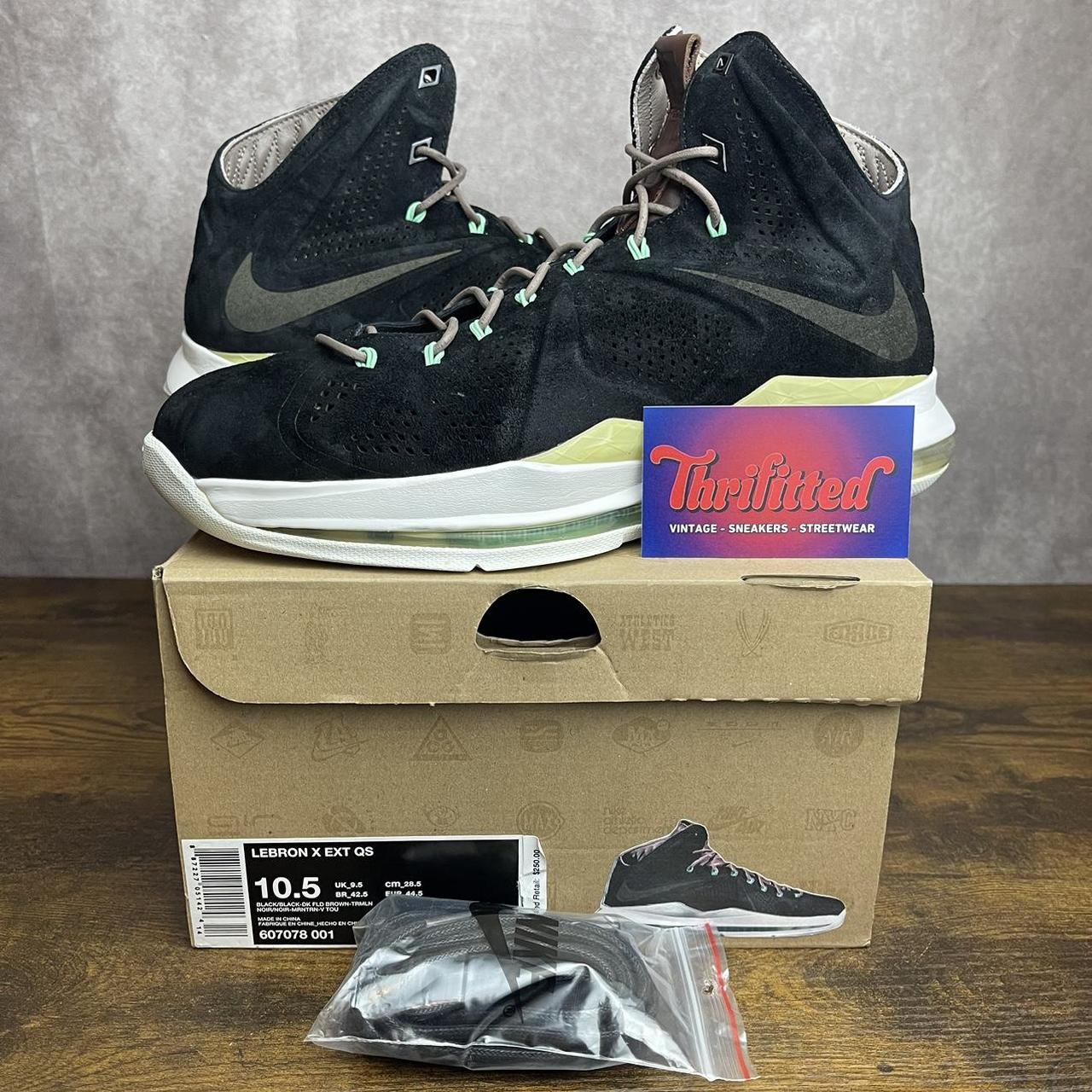 NEW Nike LeBron 10 EXT QS Black Suede Size 10.5