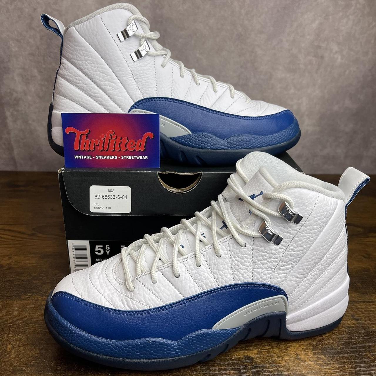 Jordan 12 Retro 2016 Mid French Blue Size 5.5 GS Depop