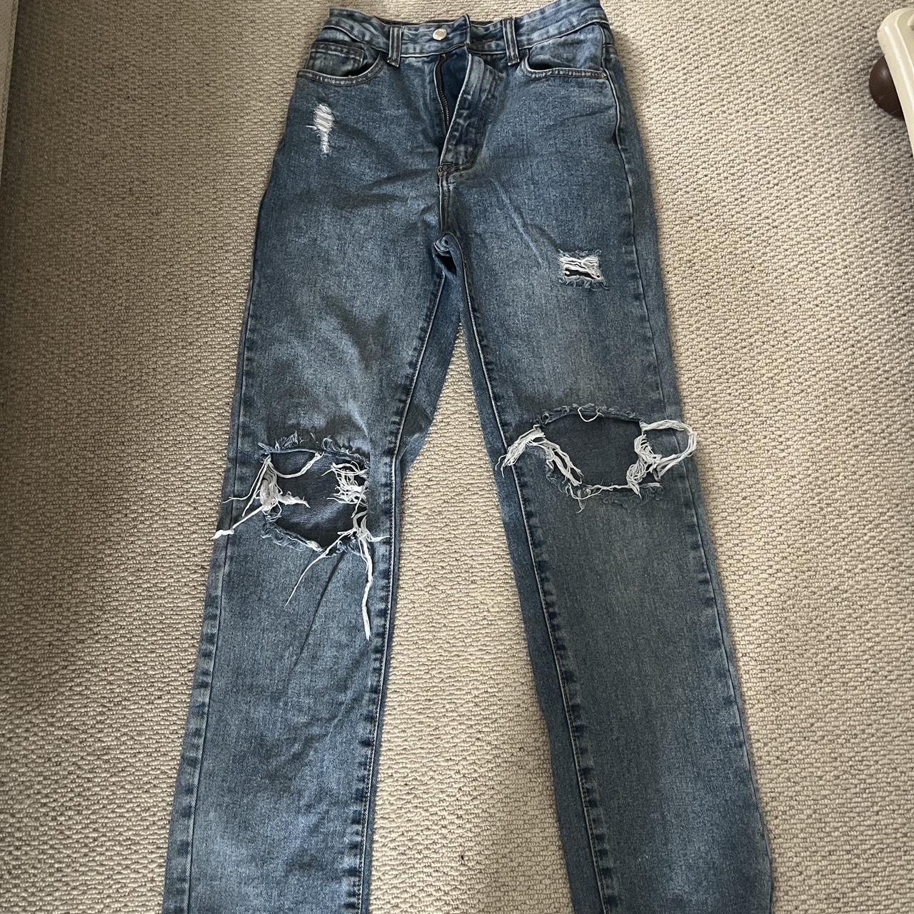 Womens Jeans Plt Low Rise Distressed Boyfriend Jeans