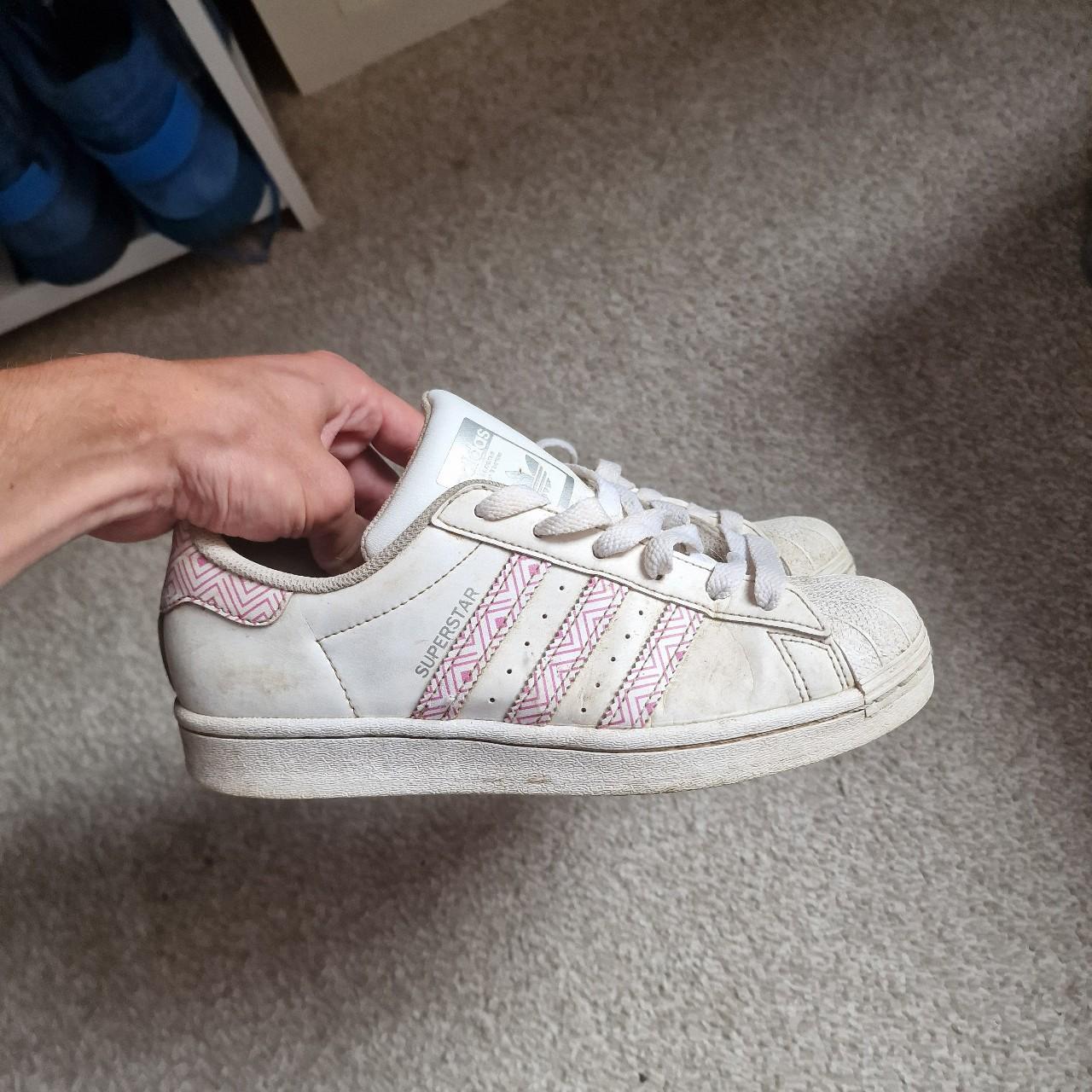 Adidas Superstar J Trainers Size UK 5 Pink. Depop