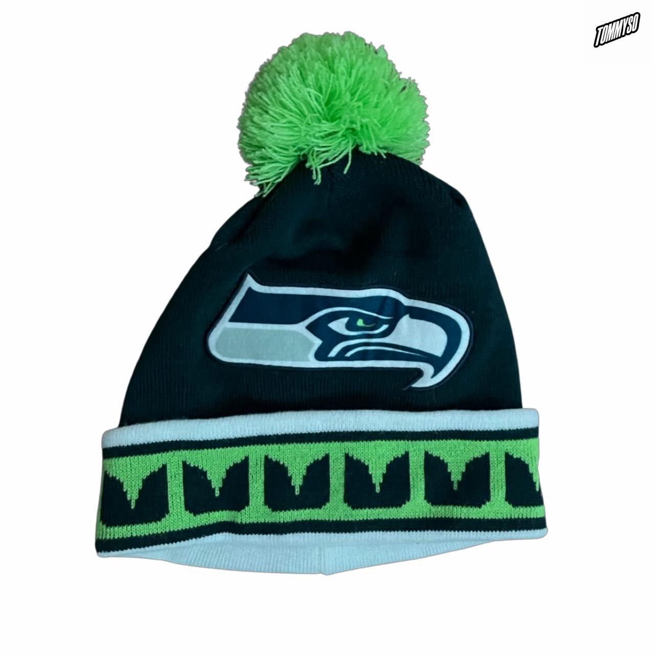 1980s vintage Seattle Seahawks beanie. Nice, soft - Depop