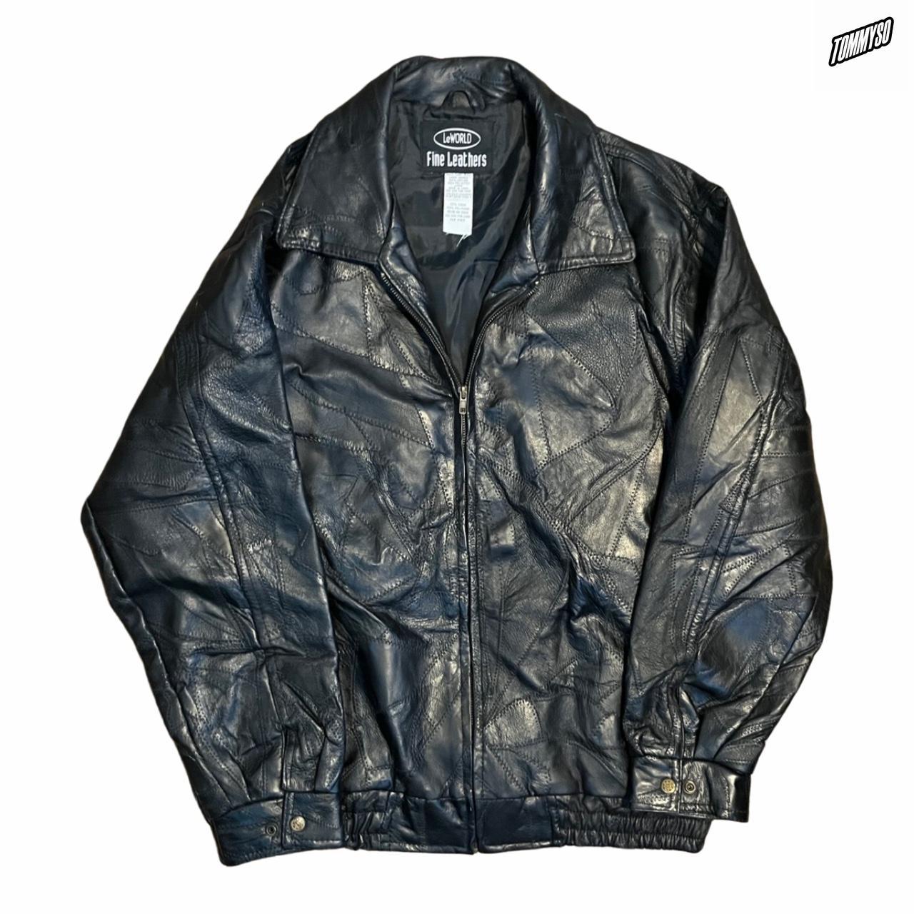 VINTAGE LEWORLD FINE LEATHER JACKET Biker /... Depop