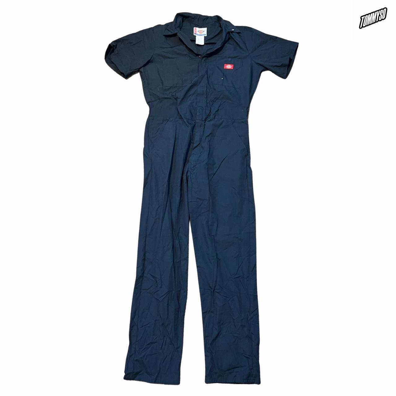 DICKIES FULL SIZED NAVY JUMPSUIT 🔨 Patchwork /... Depop