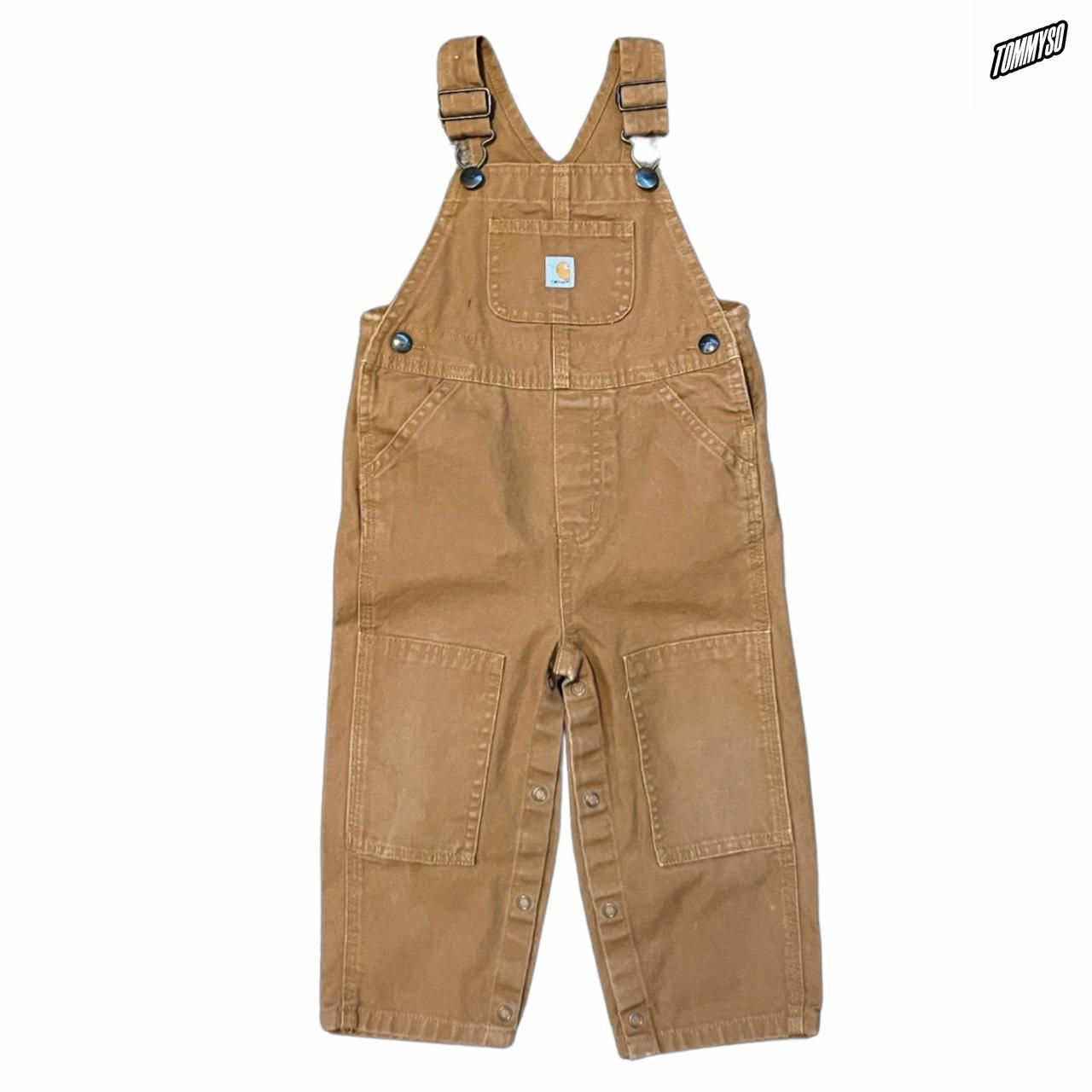 TAN CARHARTT WORK OVERALLS Workwear / Vintage /... Depop