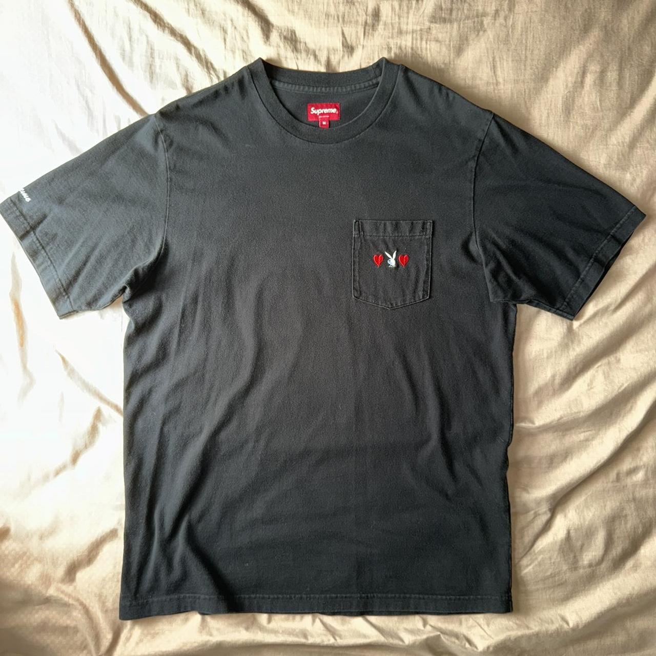 Supreme authentic X Playboy Polo t shirt size Medium black