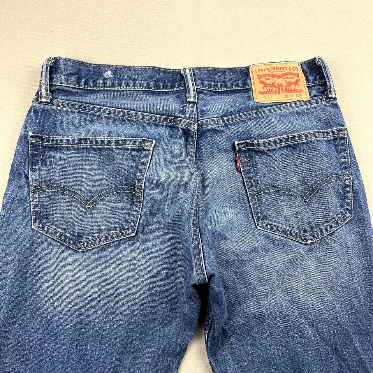 Levis 511 Jeans Mens 32 Blue Denim Slim Fit Straight... - Depop