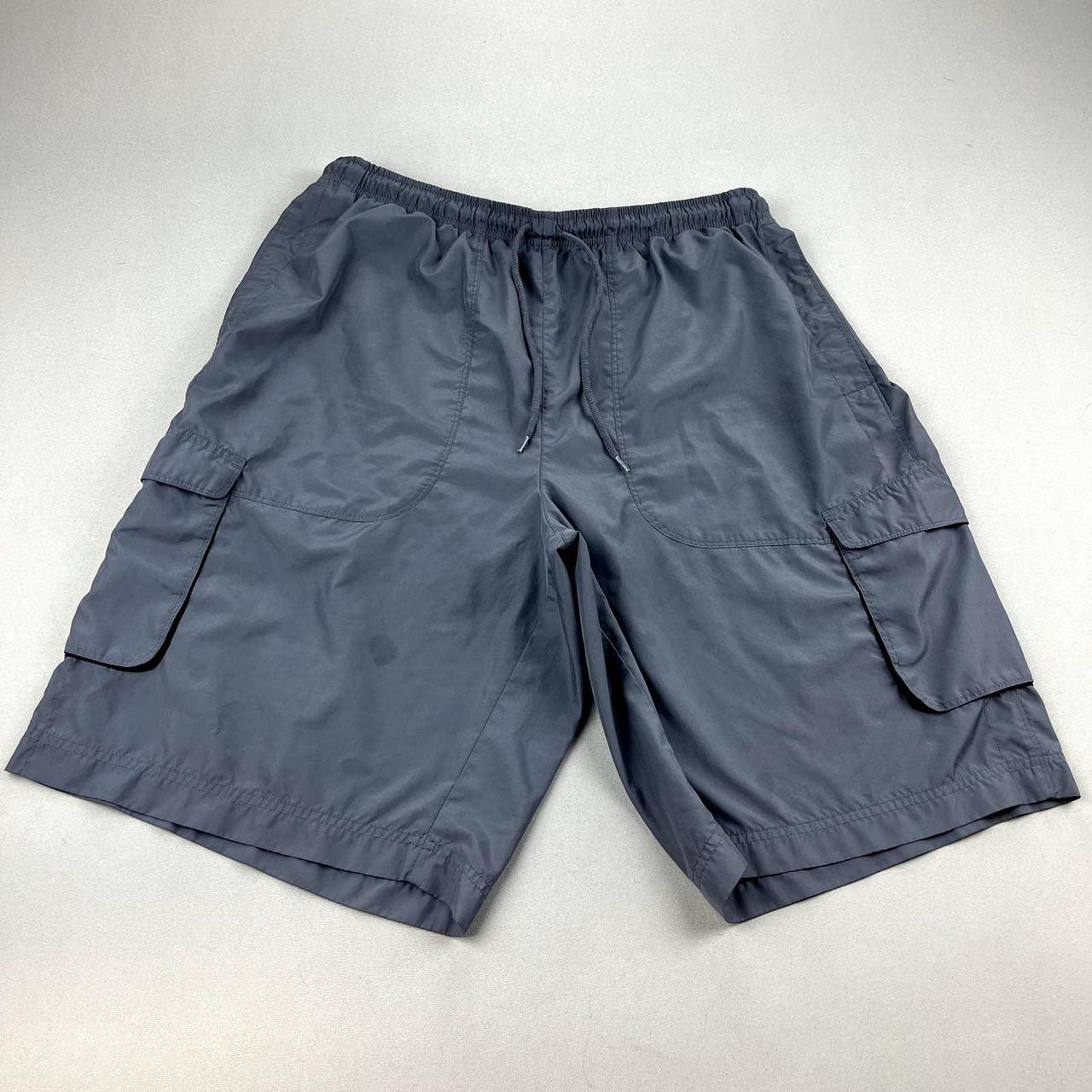 Vintage Nike Cargo Shorts Mens XL Gray Tag Lined... - Depop