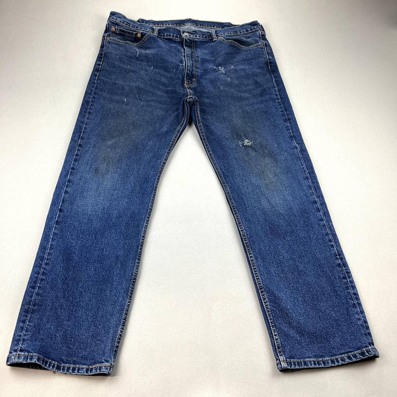 Levis 505 Jeans Mens 42x30 Blue Denim Regular Fit... - Depop