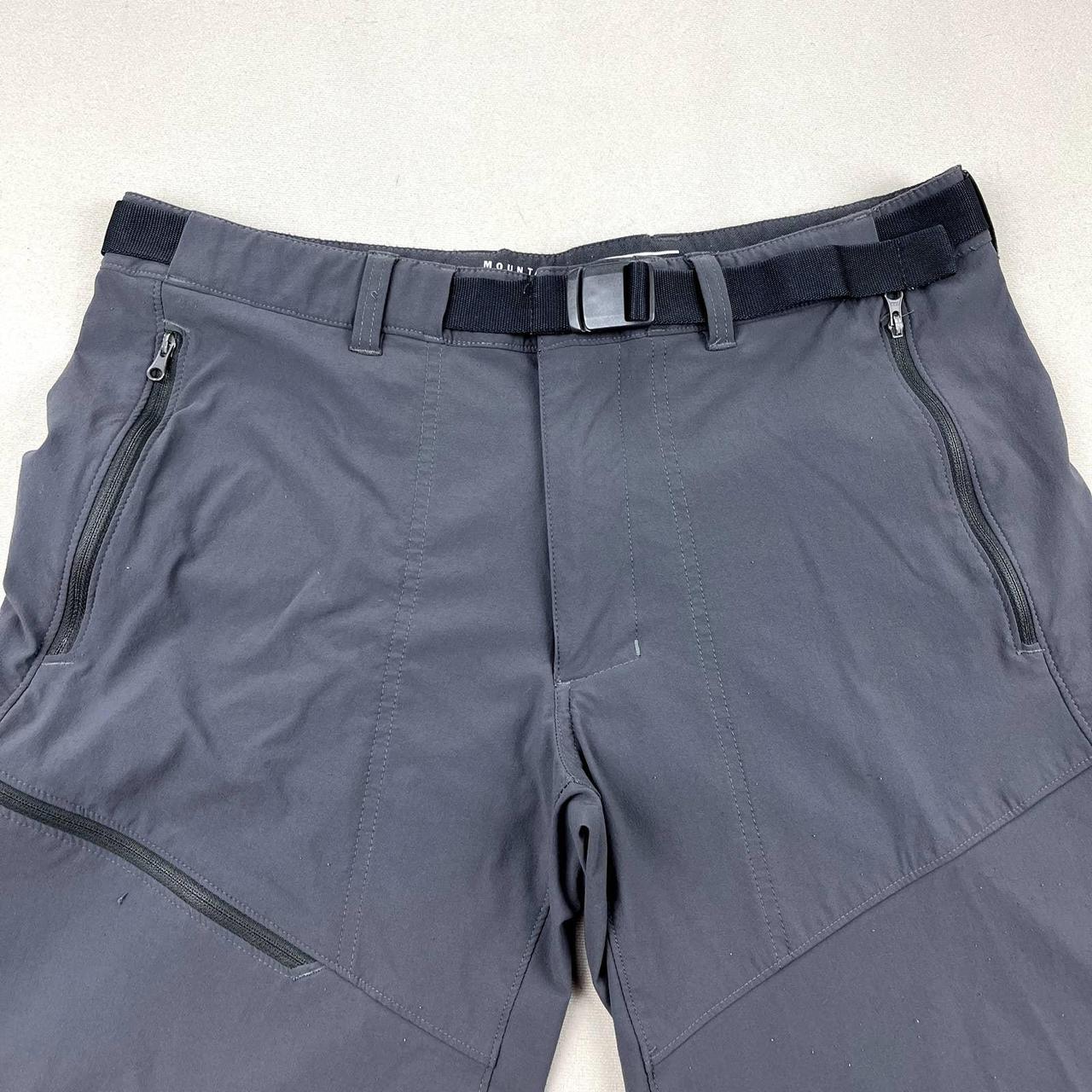 Mountain Hardwear Hiking Shorts Mens 34 Gray Belted... - Depop