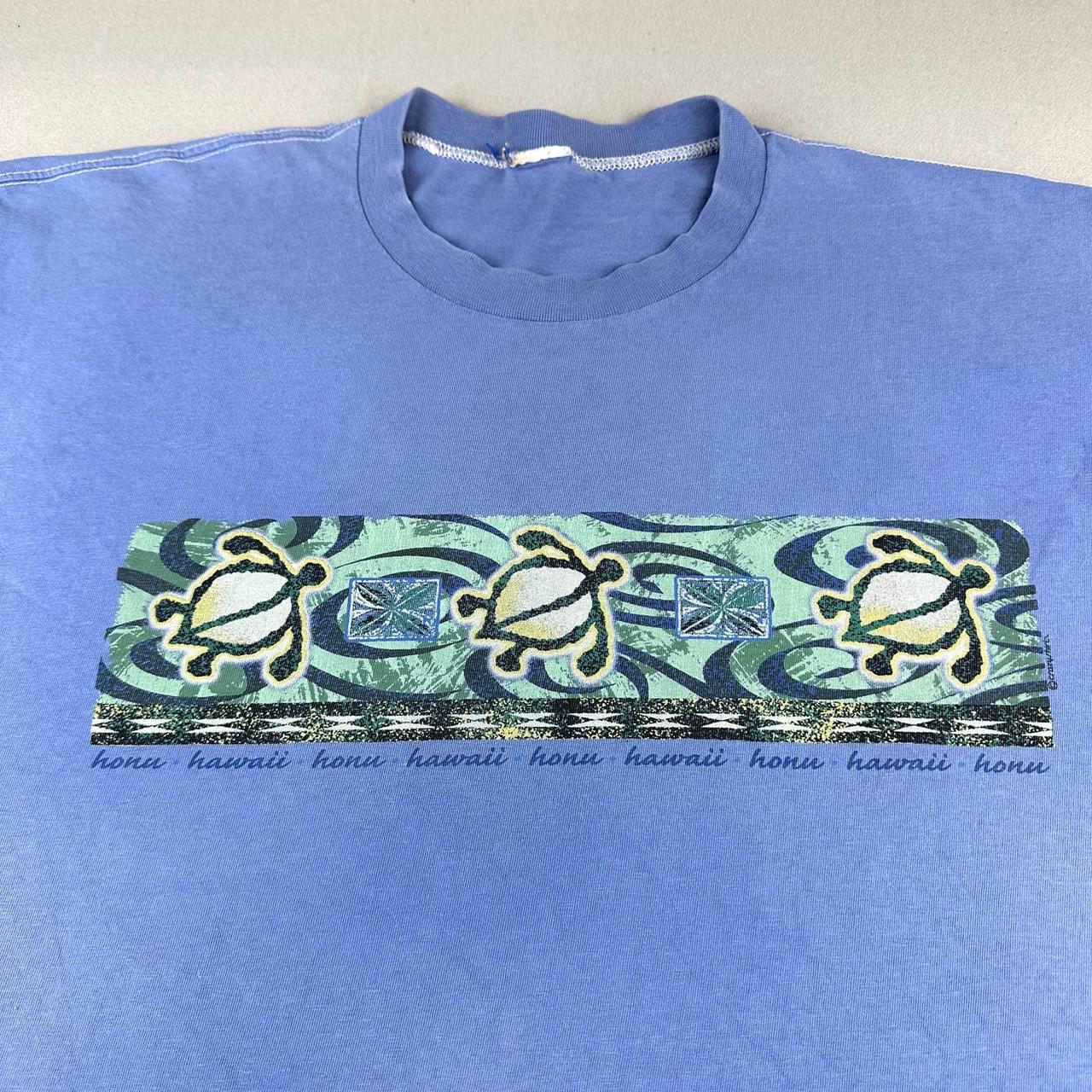 Vintage Sea Turtle T-Shirt Adult XL Blue Crazy... - Depop