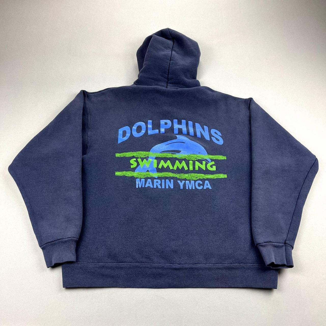 Vintage Miami dolphins hoodie . Nice faded blue - Depop