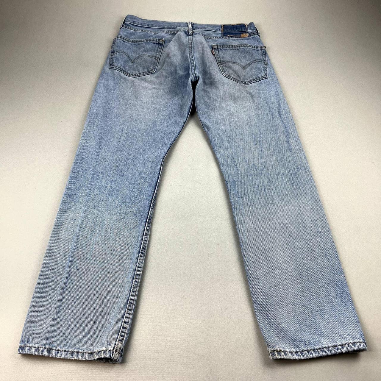 Levis 505 Jeans Mens 30x29 Blue Denim Regular Fit... - Depop