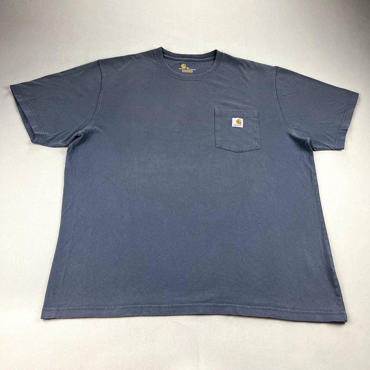 Carhartt Pocket T-Shirt Adult XL Bluestone Blue... - Depop