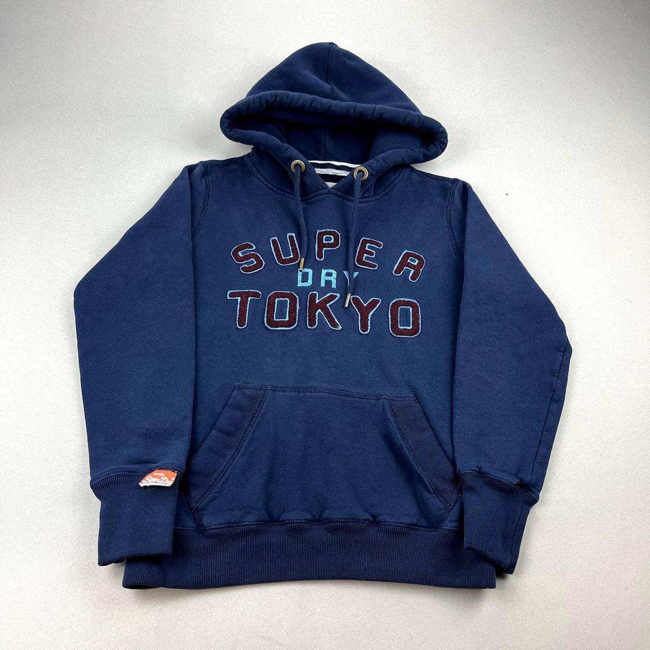 Superdry Women's Blue and Red Hoodie