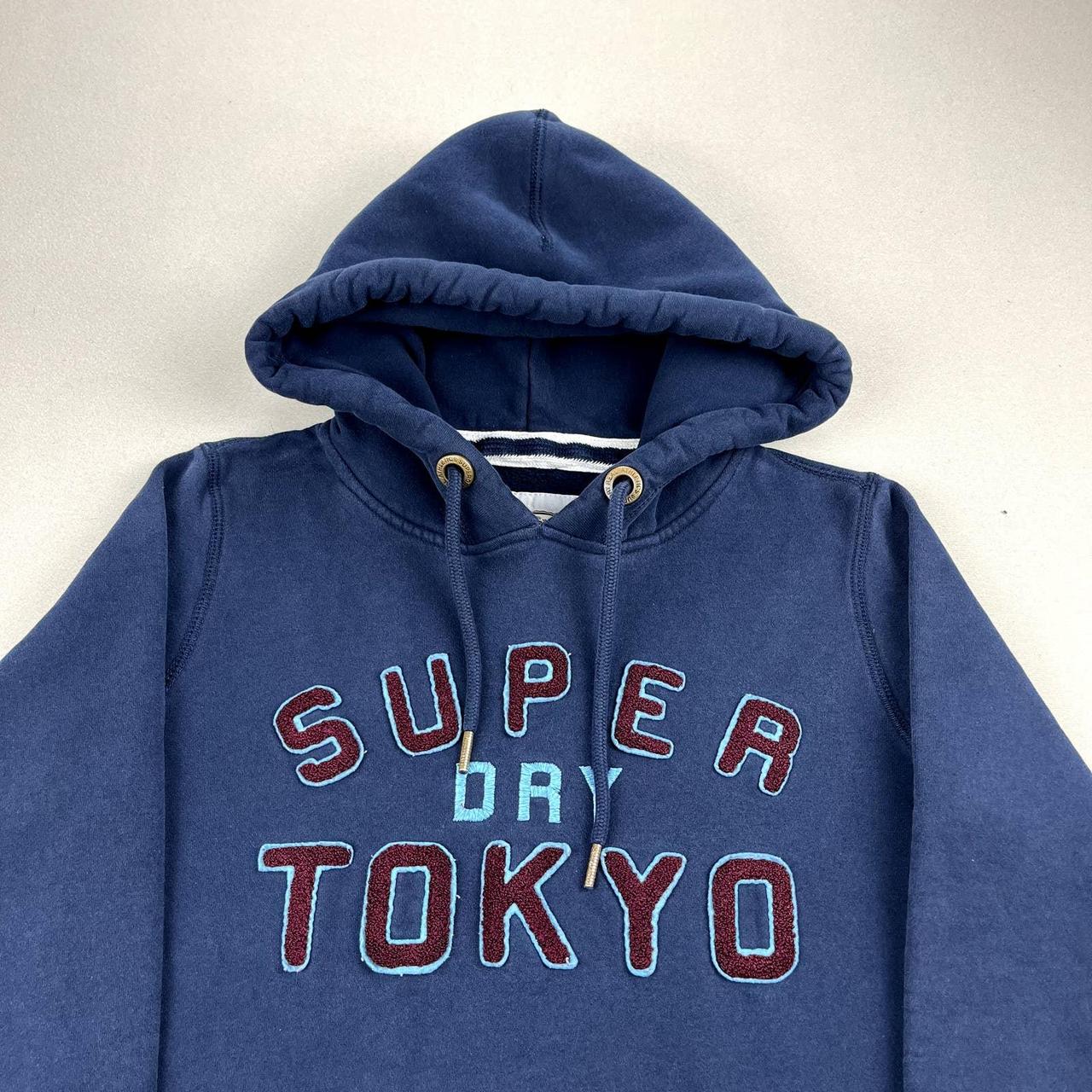 Superdry Women's Blue and Red Hoodie (2)