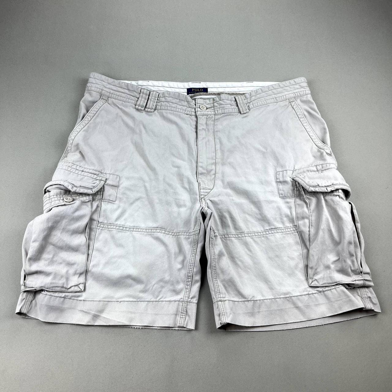 Polo Ralph Lauren Cargo Shorts Mens 44 Beige Cream... - Depop