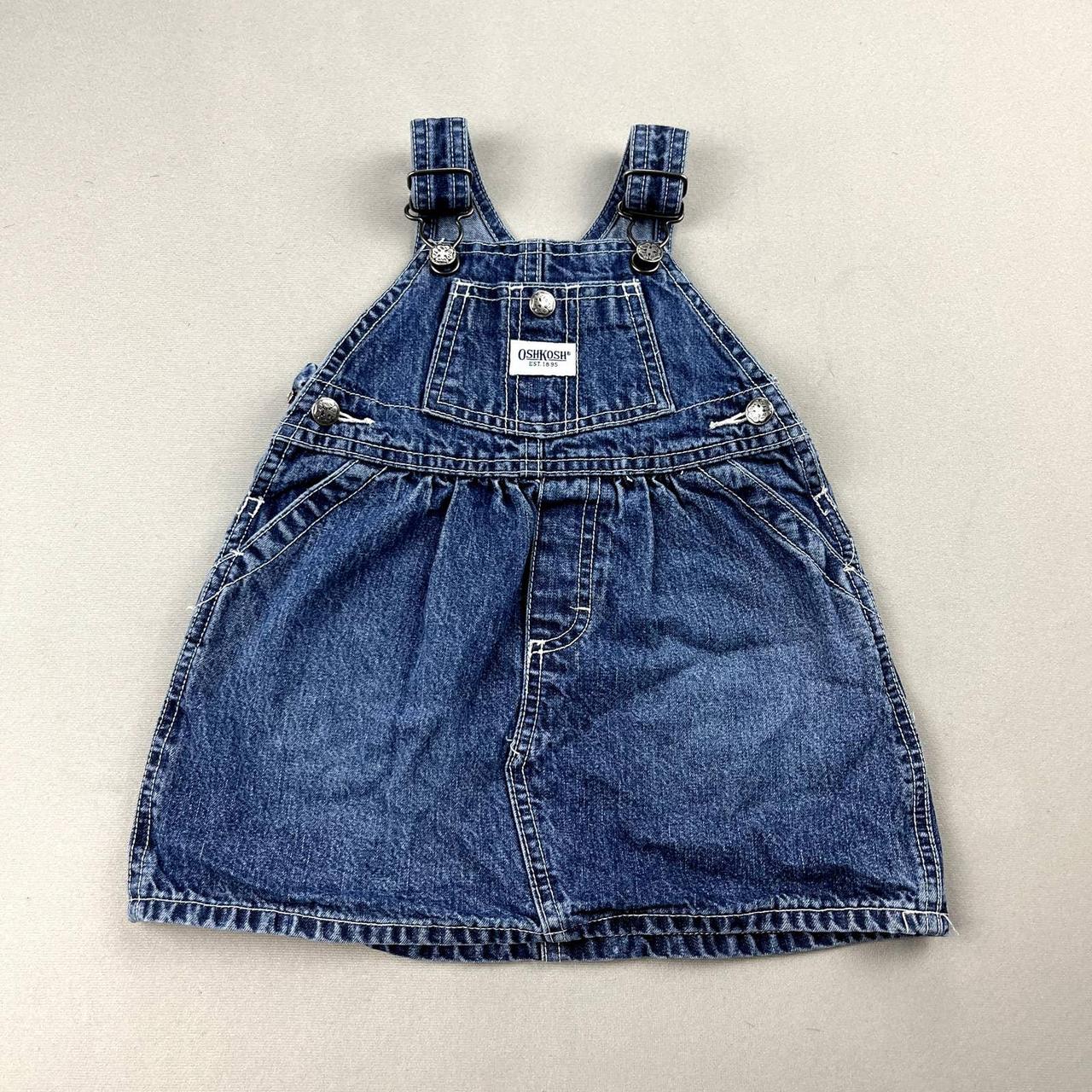 OshKosh B'Gosh Overalls Dress Baby 18M Months Blue... - Depop