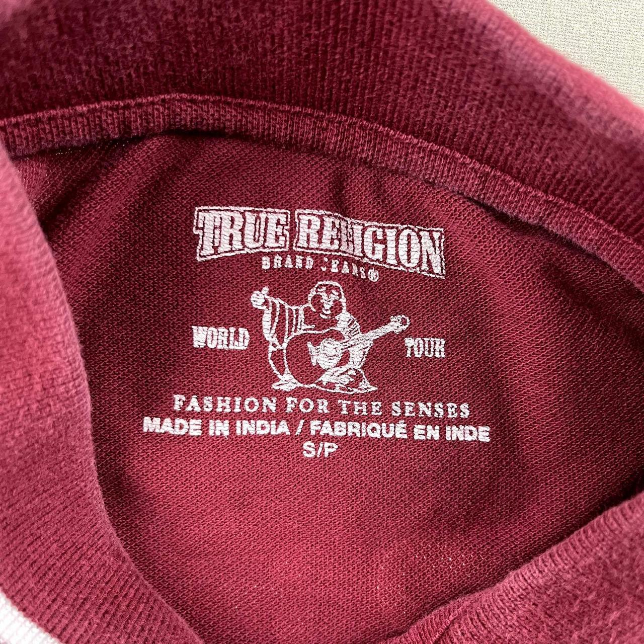 True Religion Men's Red And White Polo-shirts 