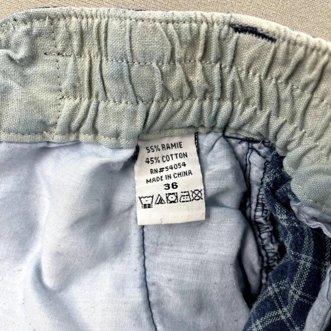 Vintage Bugle Boy Shorts Mens 36 Blue Plaid Chino... Depop