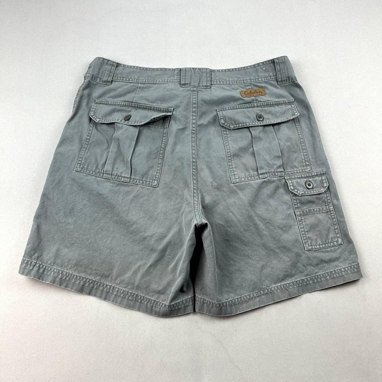 Cabela's Cargo Shorts Mens 35 Olive Green Canvas 7... - Depop