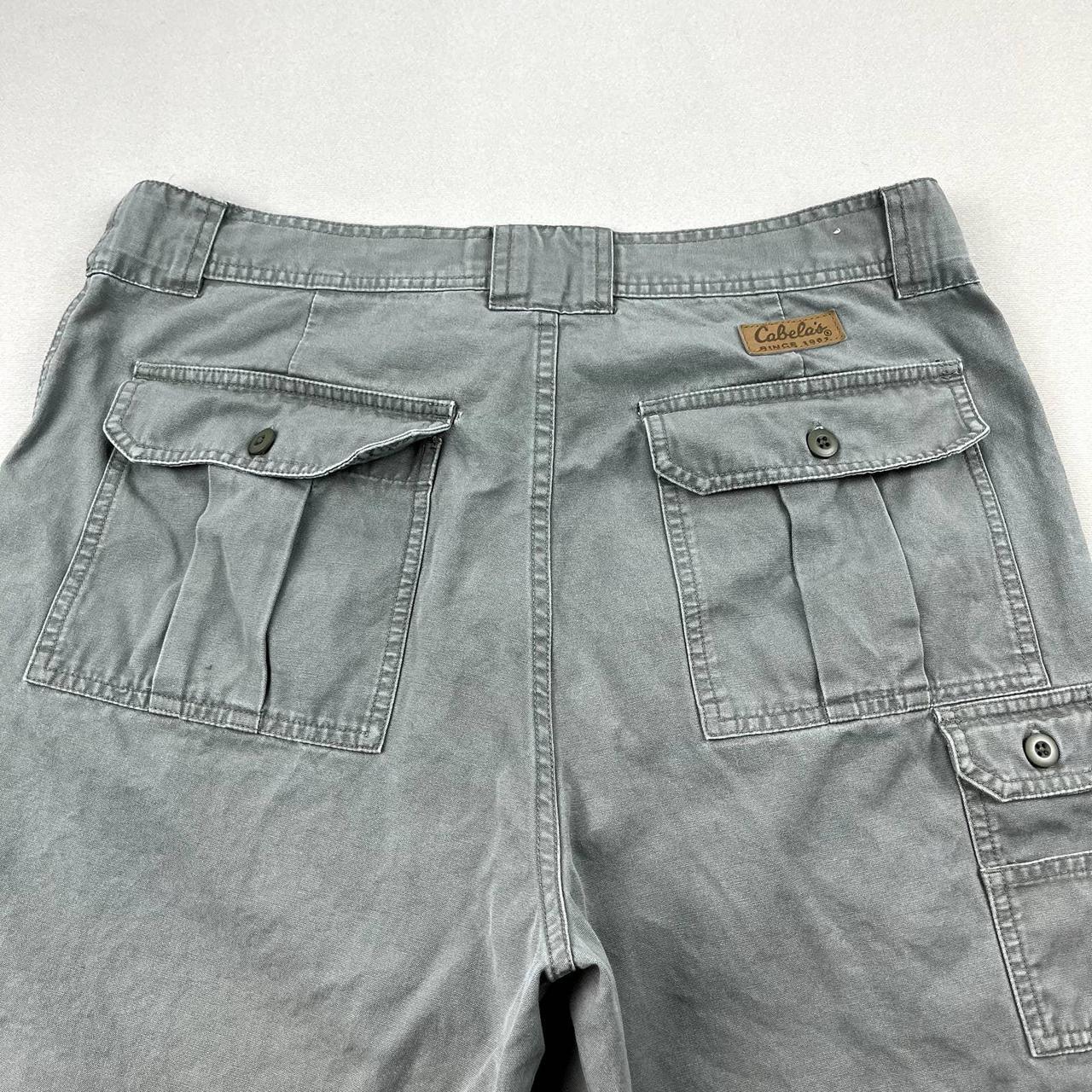 Cabela's Cargo Shorts Mens 35 Olive Green Canvas 7... - Depop