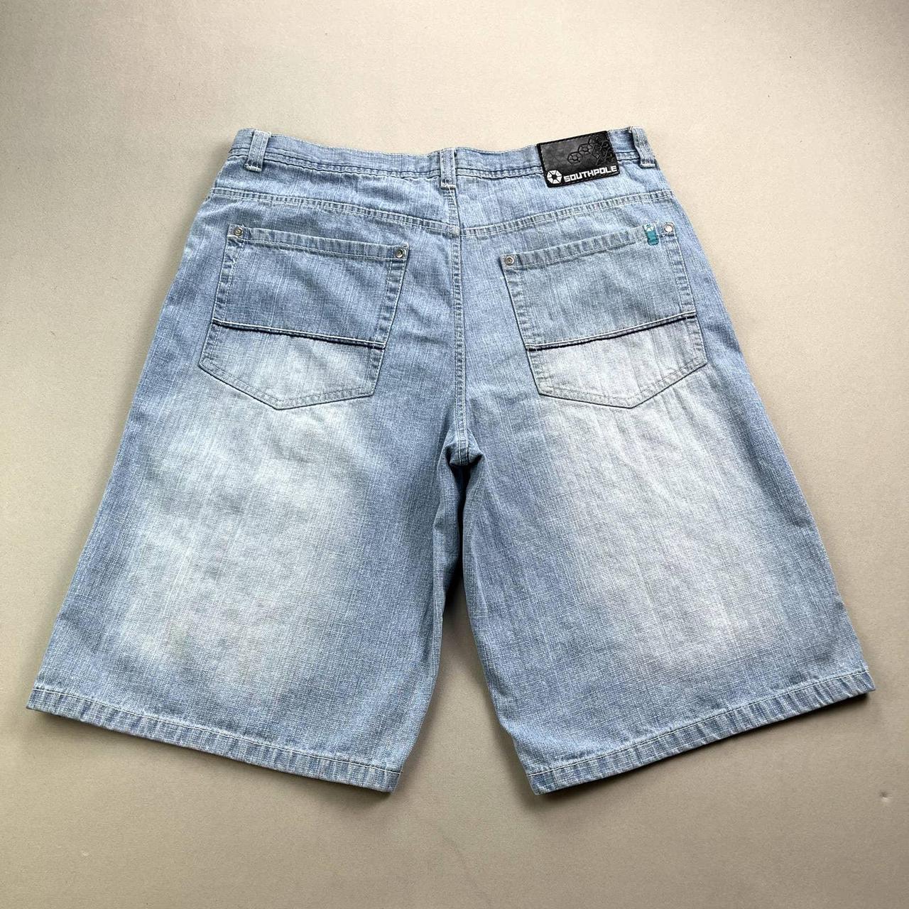 Vintage Southpole Jean Shorts Mens 40 Blue Denim... - Depop