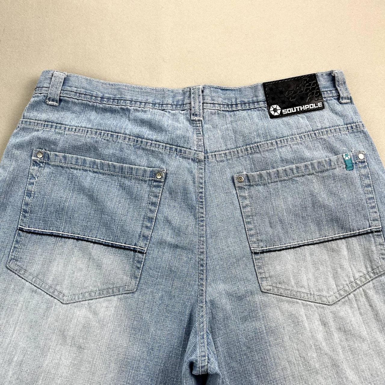 Vintage Southpole Jean Shorts Mens 40 Blue Denim... - Depop